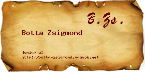 Botta Zsigmond névjegykártya