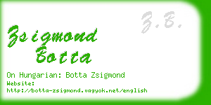 zsigmond botta business card